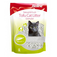 Thumbnail for Bioline Natural And Fresh Tofu Granular Raw Flavor Flushable Cat Litter 6L[Volume - 6L]