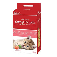 Thumbnail for Bioline Catnip Biscuits 80g[Flavor - Salmon]