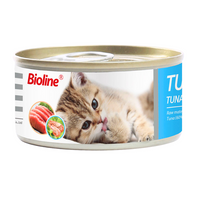 Thumbnail for Bioline Cat Tuna Can 85g -Min Order 24 pcs (24 Cans / Box)[Flavor - Tuna + Shrimp]