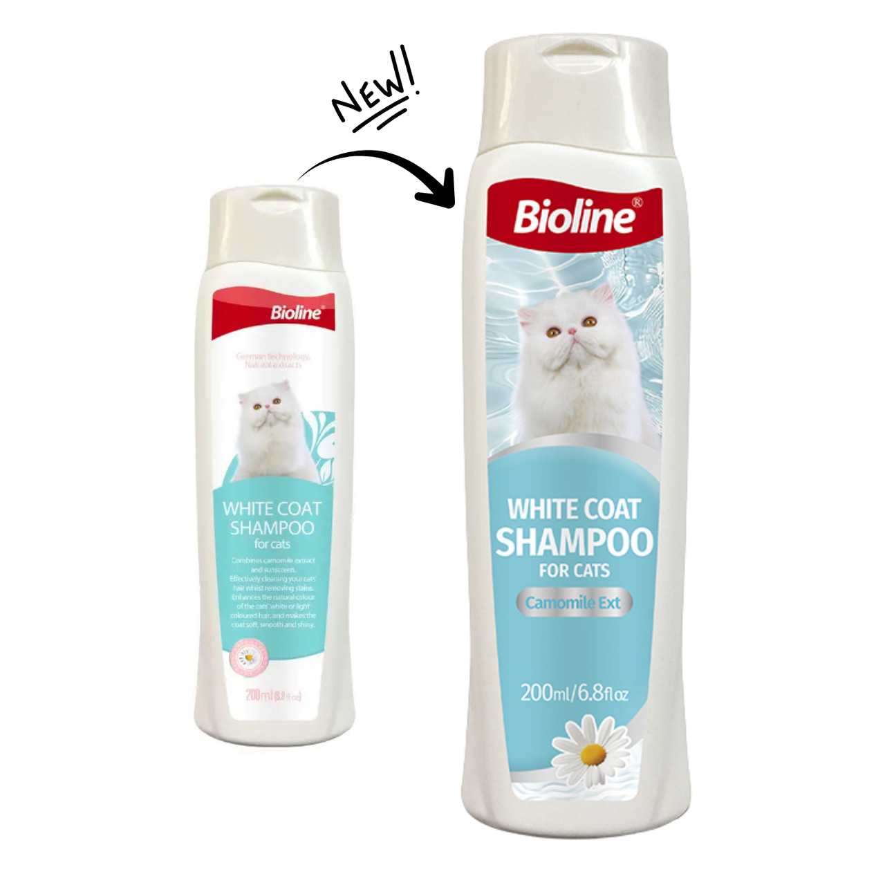 Bioline White Coat Shampoo For Cat 200ml[Volume - 200ml]