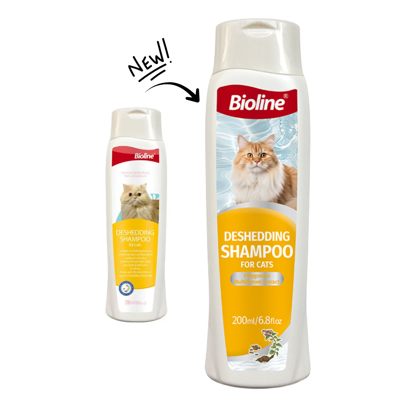 Bioline Deshedding Shampoo For Cat 200ml[Volume - 200ml]