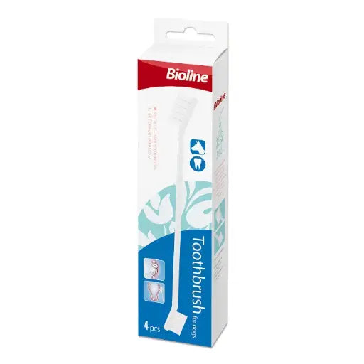 Bioline Toothbrush for Dogs Set 4pcs