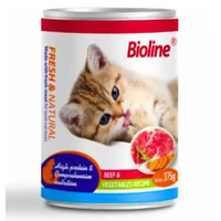 Thumbnail for Bioline Canned Cat Food 375g-[Flavor - Beef & Vegetables]