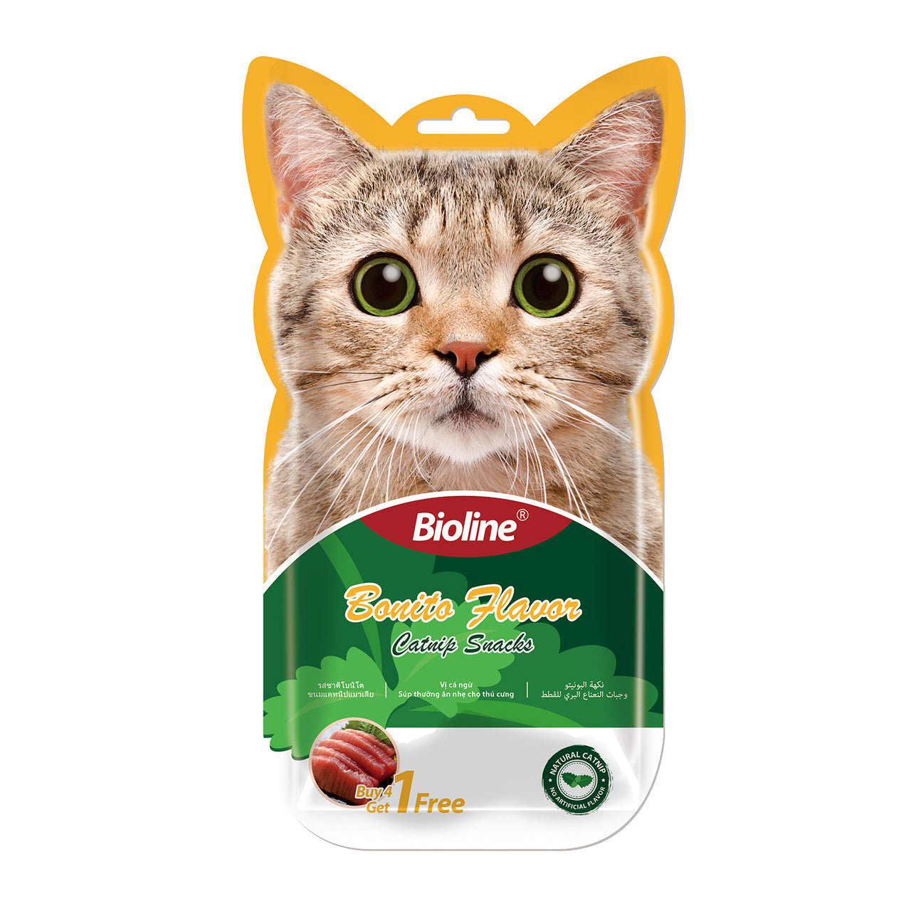 Bioline Catnip Snacks - 5x15g[Flavor - Bonito]