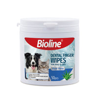 Bioline Dental Finger Wipes For Dogs & Cats (50pcs)