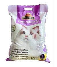 Thumbnail for Kitty Choice Pure Natural Bentonite Cat Litter- 10L (10kg)[Flavor - Lavender]