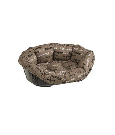Ferplast Sofa Plastic bed with cotton cushion[Dimension - 64x48x25cm]