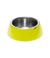 Ferplast Jolie Steel Bowl[Dimension - Ø17.1 x 5.5cm, Color - Lemon, Size - S]