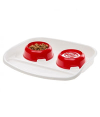Thumbnail for Ferplast Lindo Plastic Bowls With Tray - 44.5 x 34 x h 7 cm - 600ml