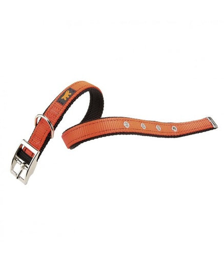 Ferplast DUAL CF15 / 35 COLORS Dog Collar[Color - Orange, Dimension - 45-53cm x 25mm]