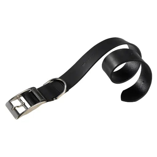 Ferplast Natural C Leather Dog Collar Color - Black, Dimension - 61-69cm x 40mm