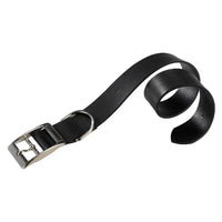 Thumbnail for Ferplast Natural C Leather Dog Collar Color - Black, Dimension - 61-69cm x 40mm