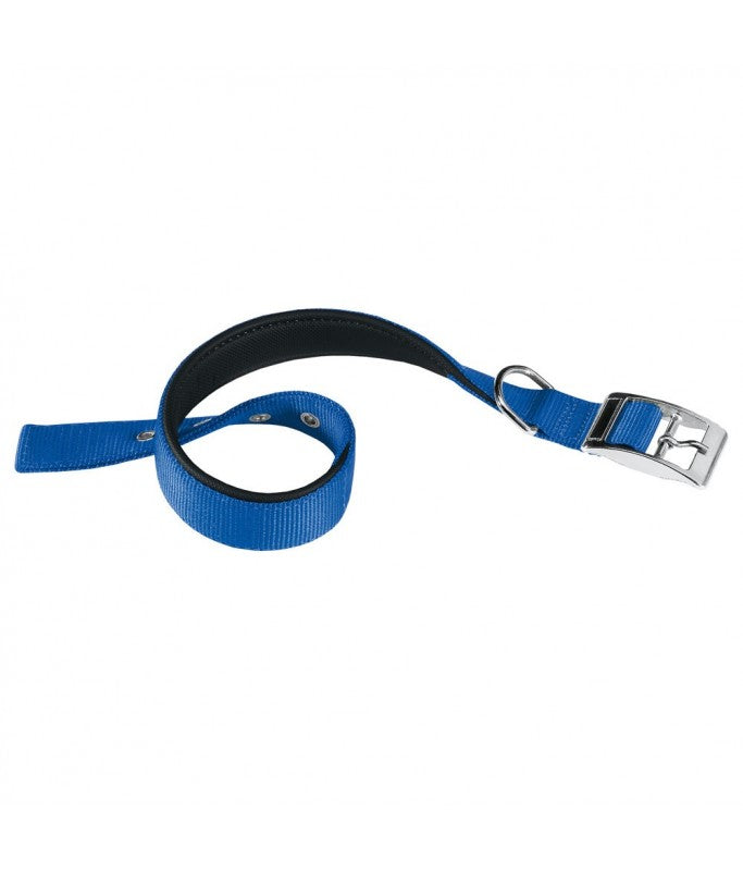 Ferplast Daytona C Nylon Dog Collar[Color - Blue, Dimension - 27-35cm x 15mm]