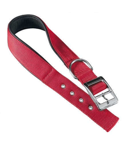 Ferplast Daytona C Nylon Dog Collar[Color - Maroon, Dimension - 37-45cm x 25mm]
