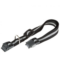 Ferplast Club Reflex C - Reflective dog leash complete with magnetic clasp - Black / Blue / Red[Color - Black, Dimension - 30 x 44cm x 15mm]