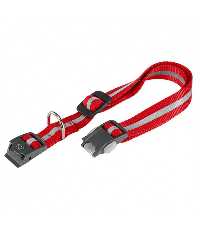 Ferplast Club Reflex C - Reflective dog leash complete with magnetic clasp - Black / Blue / Red[Color - Maroon, Dimension - 30 x 44cm x 15mm]