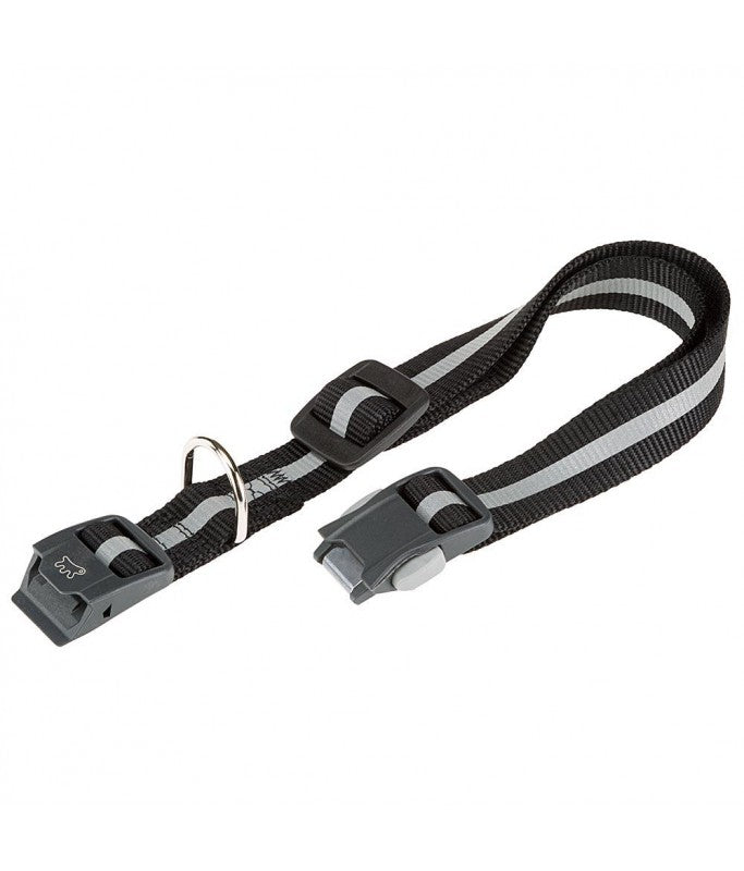 Ferplast Club Reflex C - Reflective dog leash complete with magnetic clasp - Black / Blue / Red[Color - Black, Dimension - 45 x 70cm x 25mm]