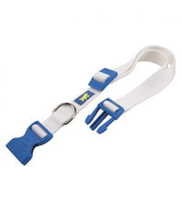 Thumbnail for Ferplast Club C Colours Nylon Dog Collar With Snap Clip[Color - White, Dimension - 23-32cm x 10mm]