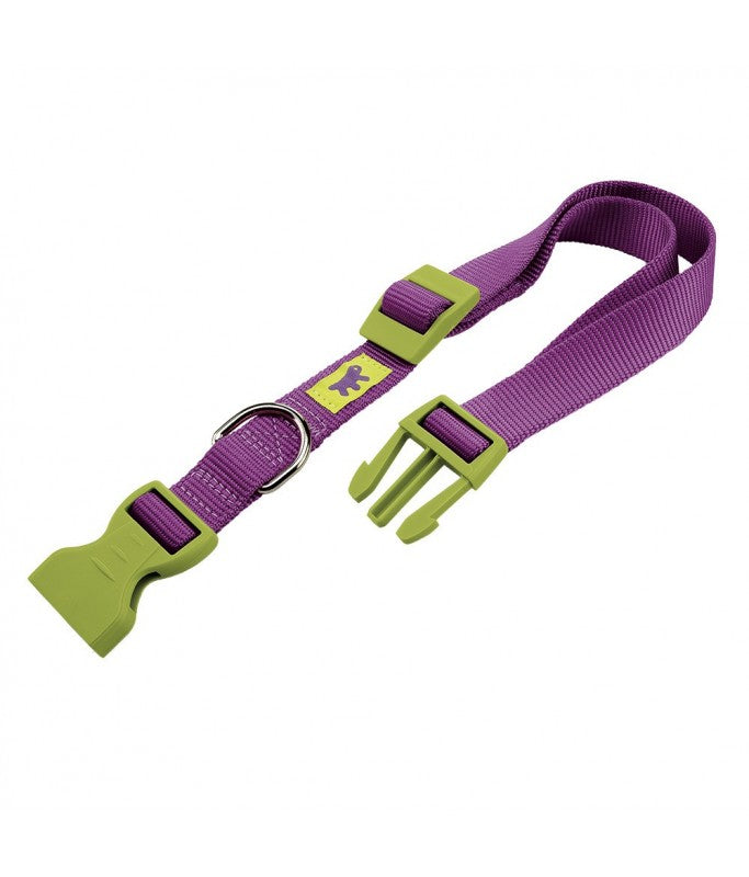 Ferplast Club C Colours Nylon Dog Collar With Snap Clip[Color - Purple, Dimension - 23-32cm x 10mm]