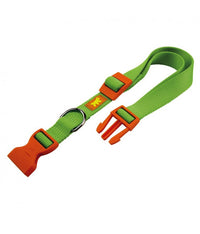Ferplast Club C Colours Nylon Dog Collar With Snap Clip[Color - Green, Dimension - 23-32cm x 10mm]