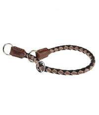 Thumbnail for Ferplast Twist CS Nylon Dog Semi - Strangling Collar[Color - Brown, Dimension - Ø12mm x 35cm]