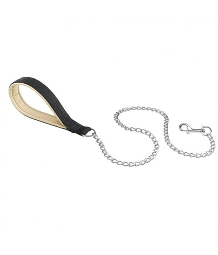 Ferplast Daytona GM Chrome Leash[Color - Black, Dimension - 25mm x L 100cm]