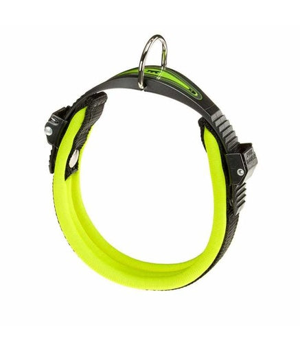 Ferplast Dog Collar with Soft Padding and Closure with Micro Regulation[Color - Green, Dimension - 33cmX15mm]