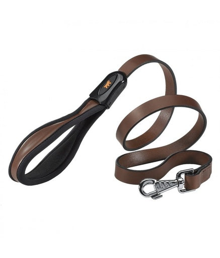 Ferplast Giotto G Dog Leather Leads[Color - Brown, Dimension - 25mm x L 120cm]