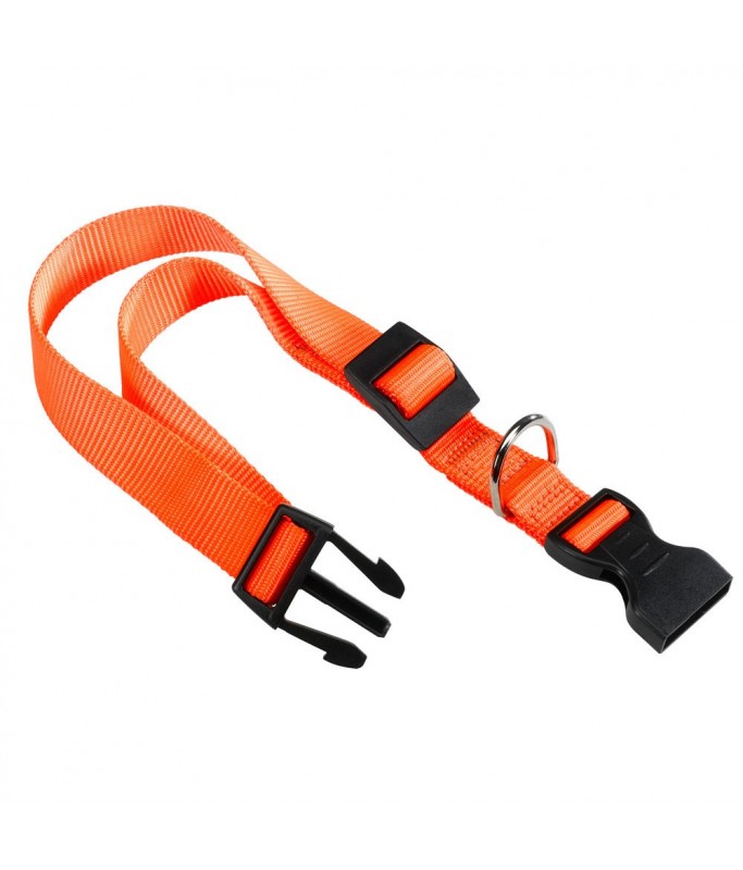 Ferplast Club C Nylon Collar For Dogs[Color - Orange, Dimension - 30-44cm x 15mm]