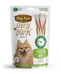 Thumbnail for Dog Fest Dental Treats For Adult Dogs -Twister - Beef 80g (9cm)