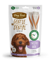 Thumbnail for Dog Fest Dental Treats For Adult Dogs -Twister -Duck 90g (13cm)
