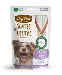 Thumbnail for Dog Fest Dental Treats For Adult Dogs -Twister -Duck 100g (14cm)
