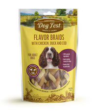 Thumbnail for Dog Fest Flavor Braids With Chicken, Duck And Fish 90g