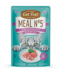 Thumbnail for Cat Fest Meal No 5 Cat Food in Jelly-Tuna With Crab Stick 50g [Minimum Order:12pcs]