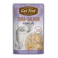 Thumbnail for Cat Fest Tuna With Salmon In Tender Jelly For Cats 70g [MOQ:12pcs]
