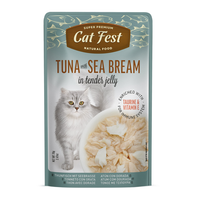 Thumbnail for Cat Fest Tuna With Sea Bream In Tender Jelly For Cats 70g [MOQ:12pcs]