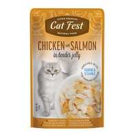 Thumbnail for Cat Fest Chicken With Salmon In Tender Jelly For Cats 70g [MOQ:12pcs]