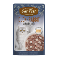 Thumbnail for Cat Fest Duck With Rabbit In Tender Jelly For Cats 70g [MOQ:12pcs]
