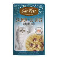 Thumbnail for Cat Fest Salmon With Octopus In Tender Jelly For Cats 70g [MOQ:12pcs]