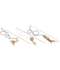 Thumbnail for Ferplast PA 4998 Wooden fishing Rod with Mouse for Cats