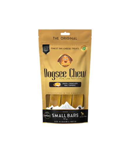 Dogsee Turmeric Small Bars: Long-Lasting Dental Chews for Small Dogs 100g