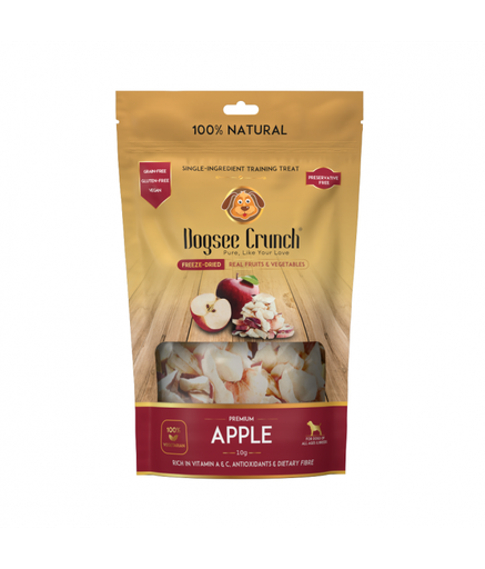 Dogsee Crunch Apple: Freeze-Dried Apple Dog Training Treats 10g