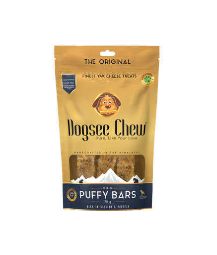 Dogsee Puffy Bars: Soft Dental Dog Treats 70g