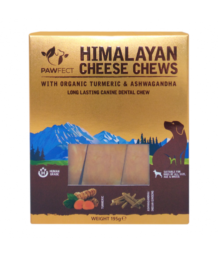 Pawfect Himalayan Cheese Chew Bar with Turmeric and Ashwagandha 195g (3x 65g)