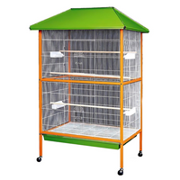 Thumbnail for Dayang Bird Cage (A01) - 107 x 88.5 x 170cm - Wire: White + Frame: Orange