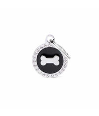 Thumbnail for MY FAMILY SMALL BLACK CIRCLE BONE GLAM