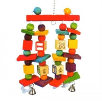 VanPet Hanging Toy For Big Birds With Bells 17.7