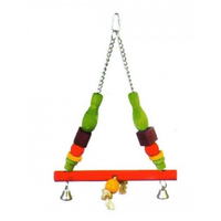 VanPet Triangle Type Swing Toy For Large Birds With Bell 40 x 25cm