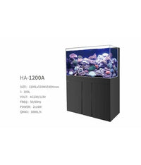 Thumbnail for Boyu Marine Aquarium-Black, Tank + Cabinet Set (Back Filtration System)[Dimension - 1200x533x530cm]