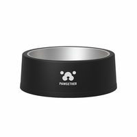 Pawgether 304 Stainless Steel Anti Slip Pet Bowl - 3S Series- 19x19x6.9cm-Black